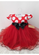 VESTIDO MINNIE VERMELHO COM TULE TAM. 4